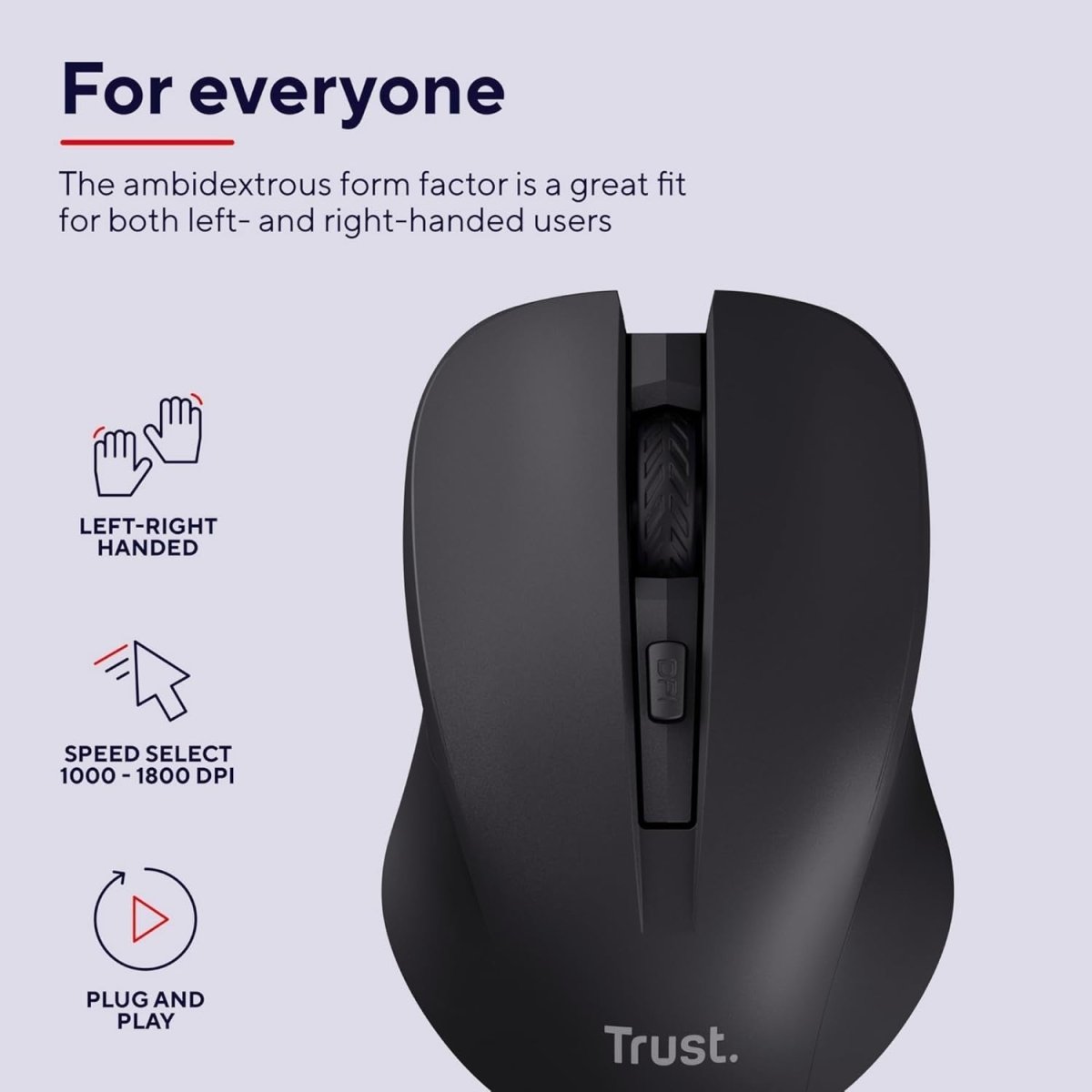 Quiet Wireless Mouse 2.4GHz Adjustable DPI USB Laptop PC - Kwikley