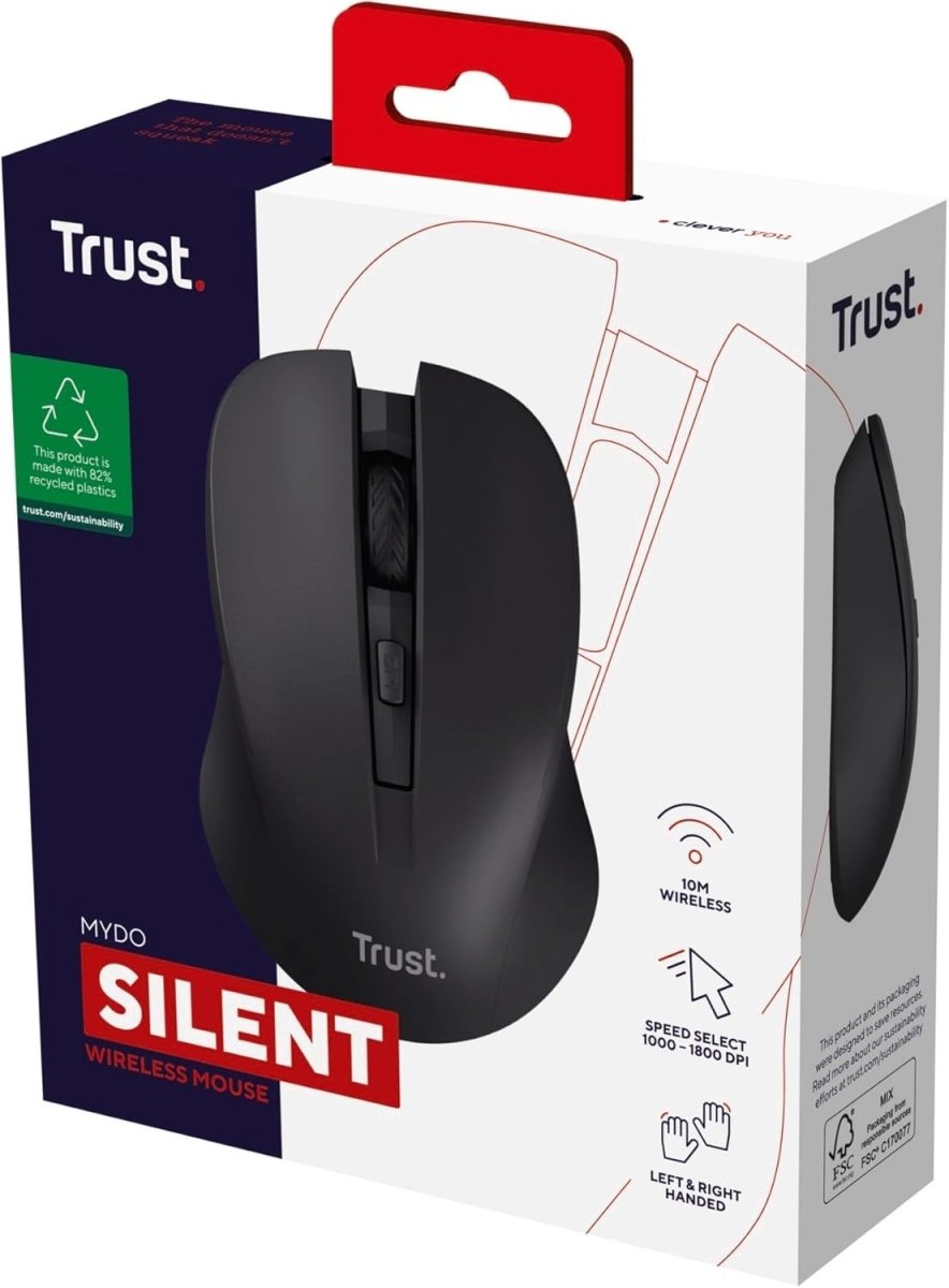 Quiet Wireless Mouse 2.4GHz Adjustable DPI USB Laptop PC - Kwikley