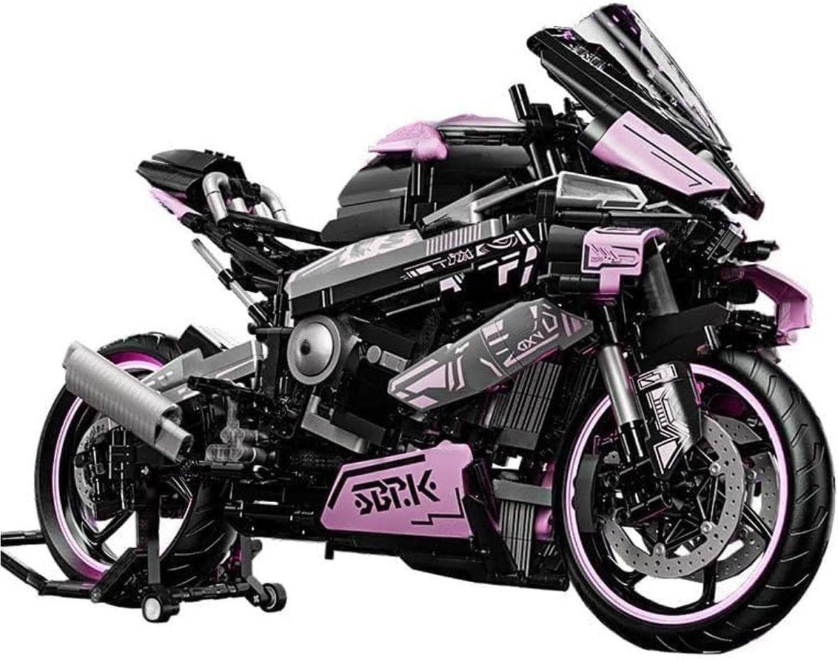Racing Motorcycle Building Blocks Kit – 1985 Pieces, Display Model, 45x27cm - Kwikley