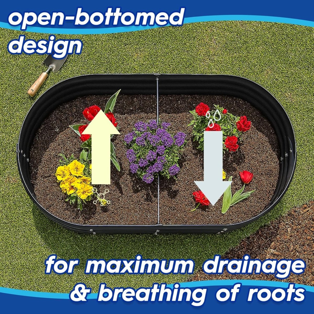 Raised Garden Bed 120cm Metal Planter Green Steel 2 Pack - Kwikley