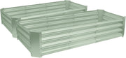 Raised Garden Bed 180cm Metal Planter Green Steel 2 Pack - Kwikley