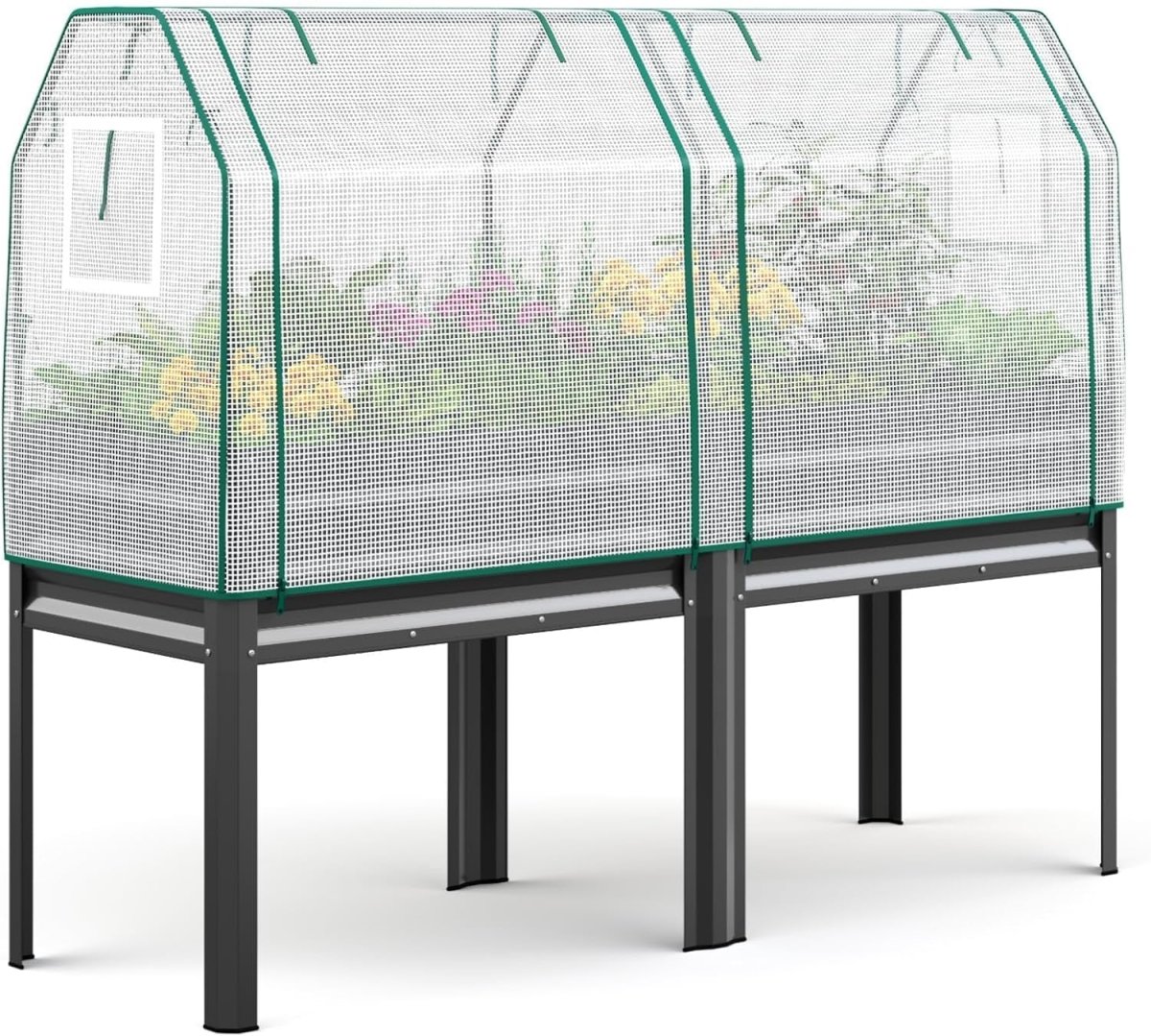 Raised Garden Bed with Cover 180cm Elevated Planter Greenhouse - Kwikley