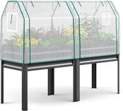 Raised Garden Bed with Cover 180cm Elevated Planter Greenhouse - Kwikley