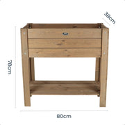 Raised Wooden Garden Planter Box with Shelf Outdoor Herb Vegetable Bed - Kwikley