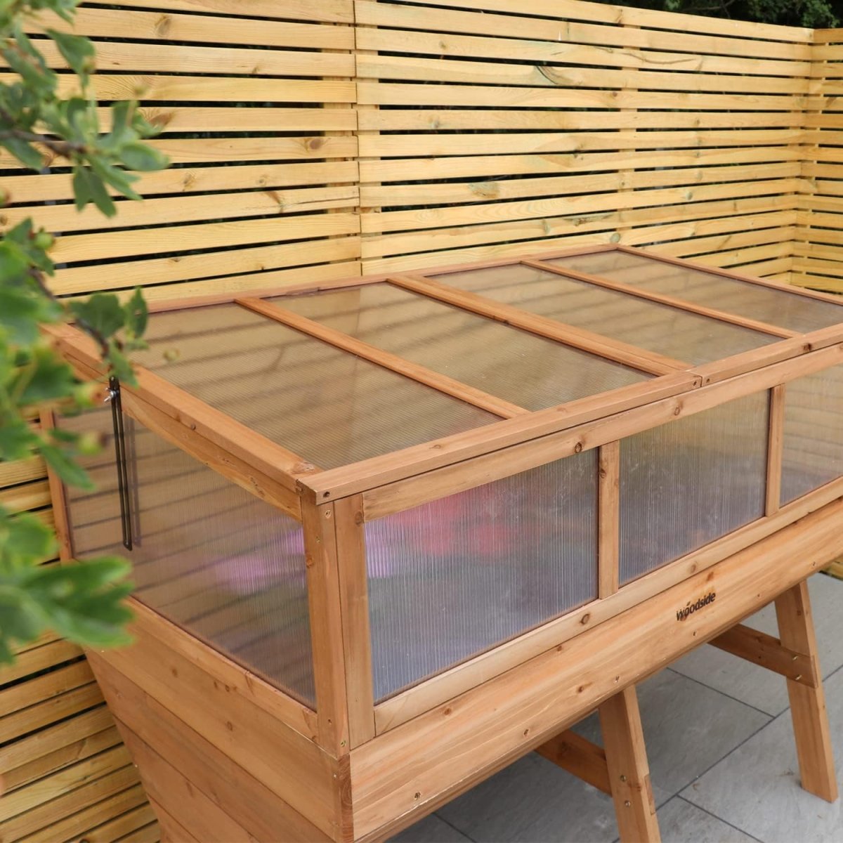 Raised Wooden Garden Planter Cold Frame Growhouse Vegetable Herb Bed - Kwikley