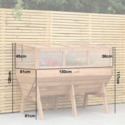 Raised Wooden Garden Planter Cold Frame Growhouse Vegetable Herb Bed - Kwikley