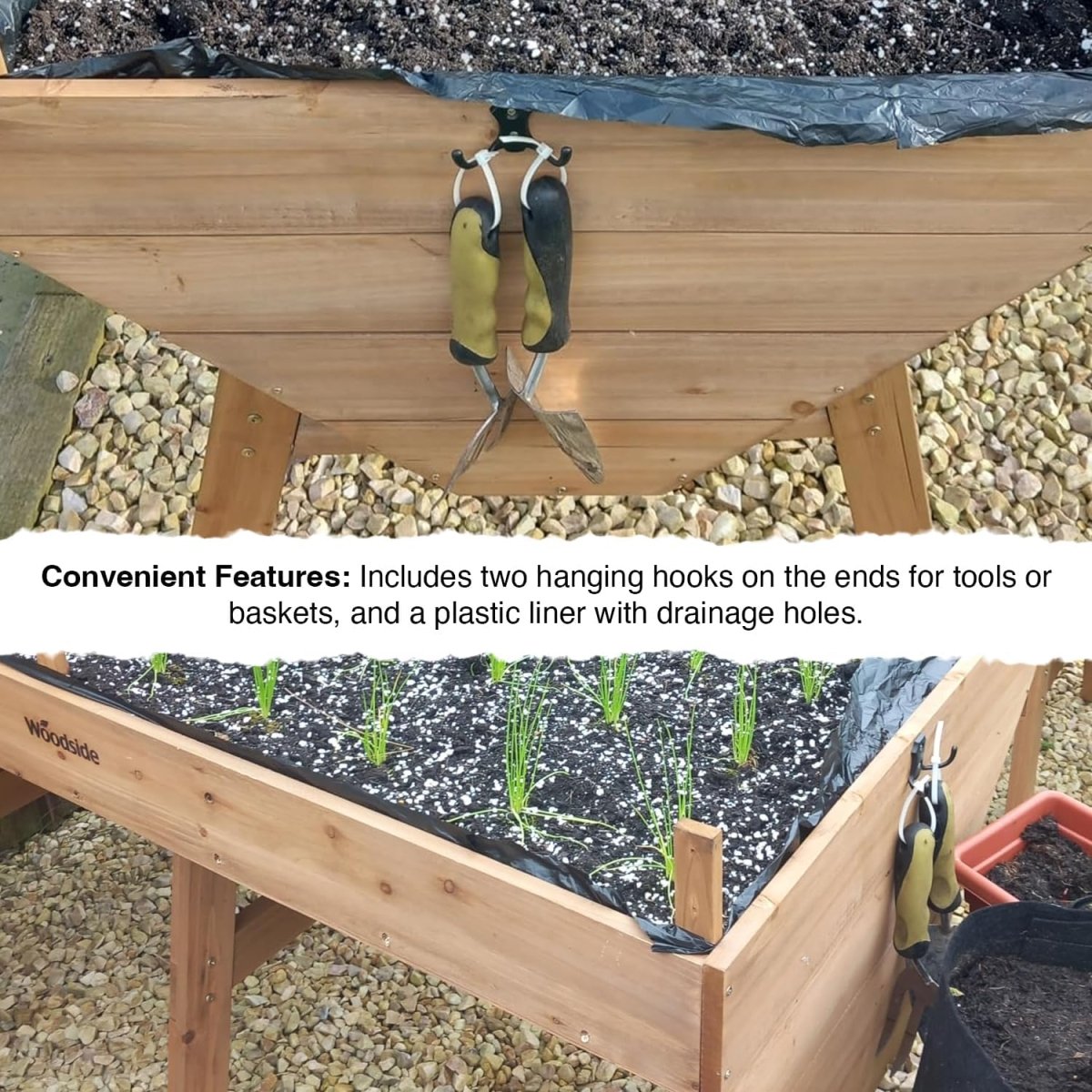 Raised Wooden Garden Planter Cold Frame Growhouse Vegetable Herb Bed - Kwikley