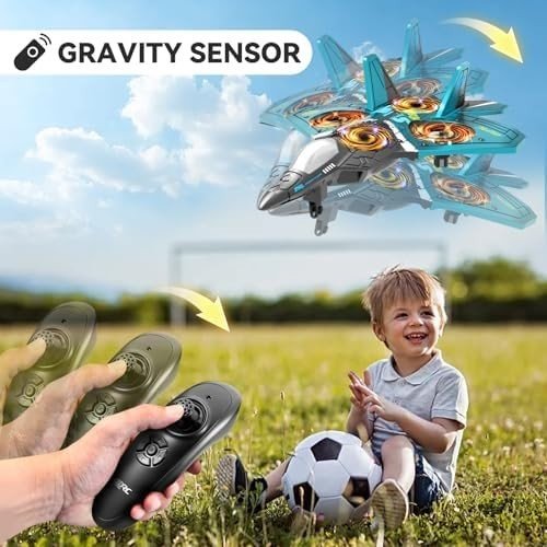 RC Plane Quadcopter 360° Flips LED Lights 2 Batteries Kids Adults Toy - Kwikley