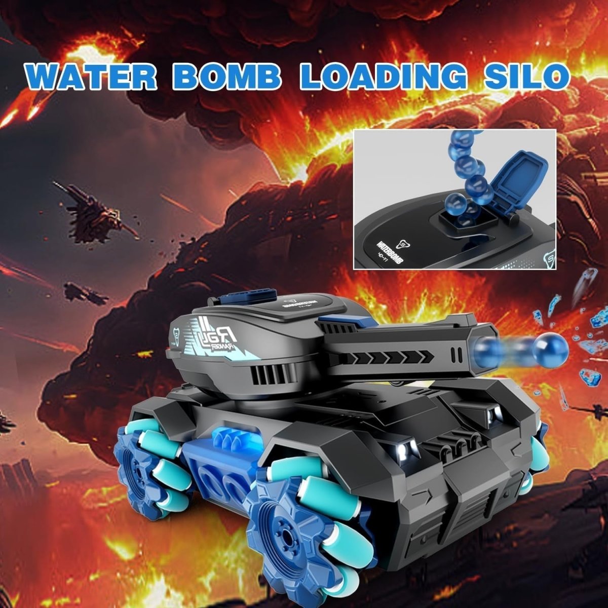 RC Tank That Shoots – Gesture Sensing Water Bullet Stunt Car Toy for Boys - Kwikley