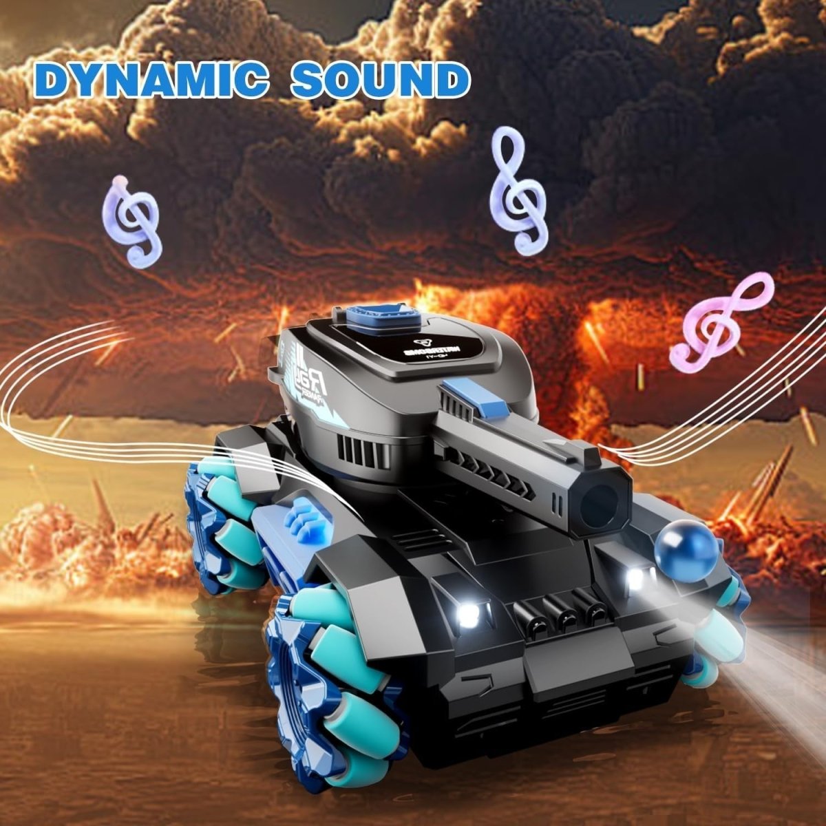 RC Tank That Shoots – Gesture Sensing Water Bullet Stunt Car Toy for Boys - Kwikley