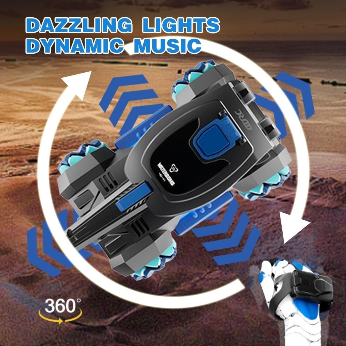 RC Tank That Shoots – Gesture Sensing Water Bullet Stunt Car Toy for Boys - Kwikley