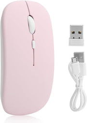 Rechargeable Bluetooth 5.0 Wireless Mouse Silent 2.4G Laptop PC - Kwikley