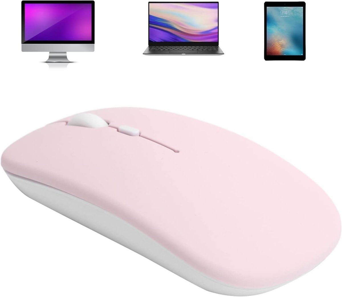 Rechargeable Bluetooth 5.0 Wireless Mouse Silent 2.4G Laptop PC - Kwikley