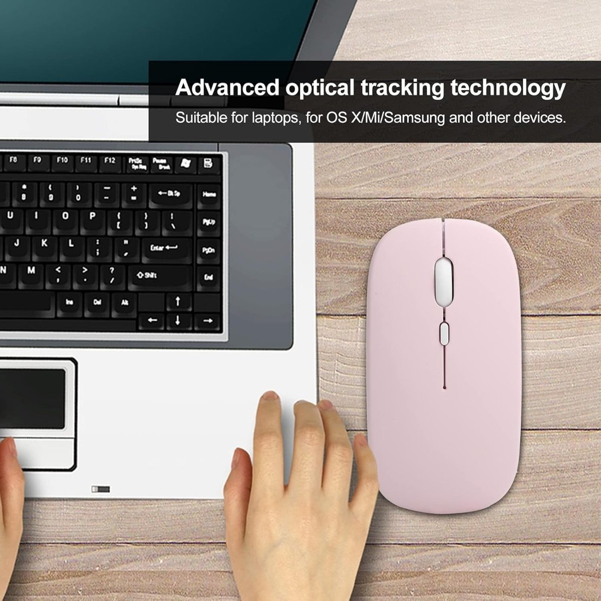 Rechargeable Bluetooth 5.0 Wireless Mouse Silent 2.4G Laptop PC - Kwikley