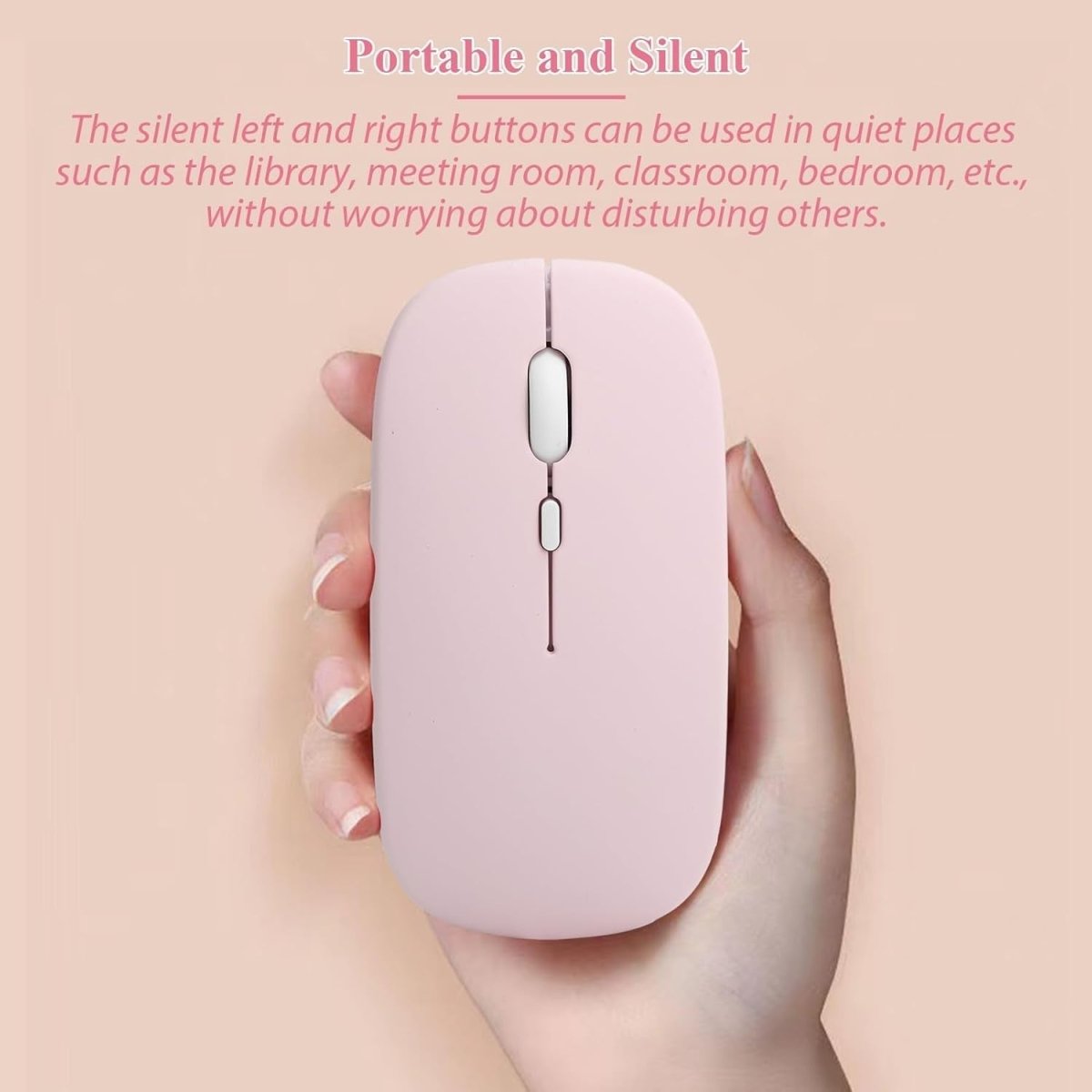 Rechargeable Bluetooth 5.0 Wireless Mouse Silent 2.4G Laptop PC - Kwikley