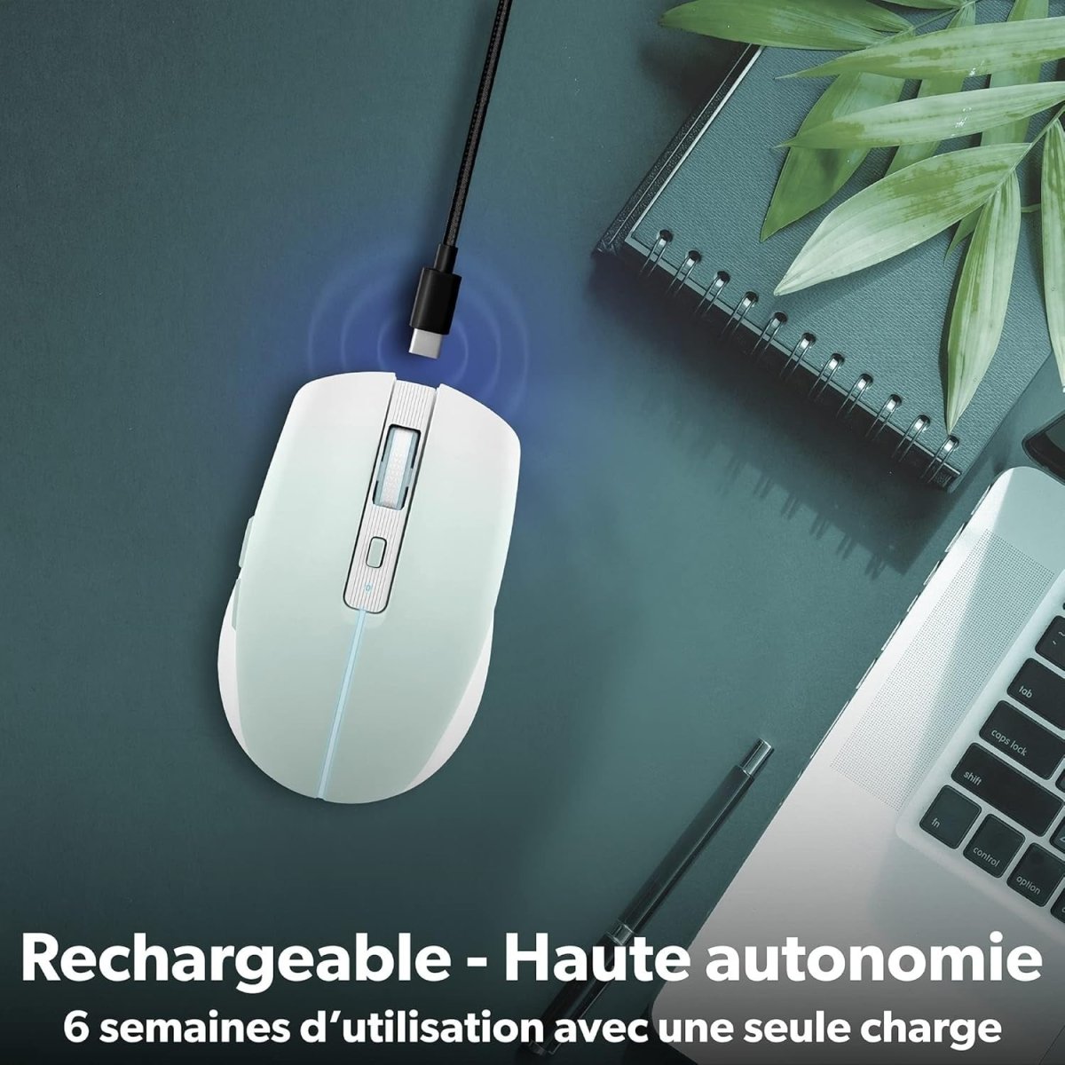 Rechargeable Bluetooth Mouse 1600 DPI Wireless 6 Button - Kwikley