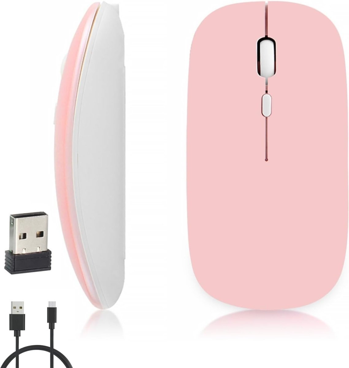 Rechargeable Bluetooth Mouse Silent 2.4G 1600 DPI USB - Kwikley