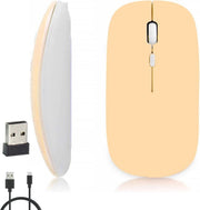 Rechargeable Bluetooth Wireless Mouse 1600DPI Silent USB Laptop PC - Kwikley