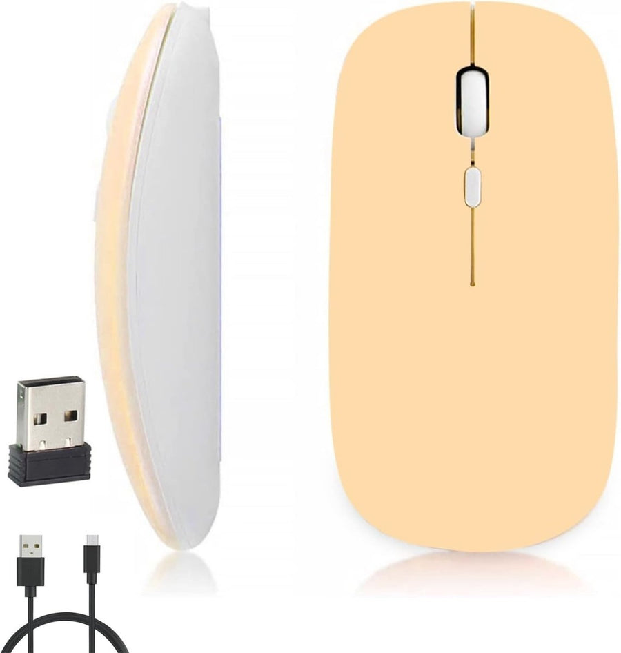 Rechargeable Bluetooth Wireless Mouse 1600DPI Silent USB Laptop PC - Kwikley