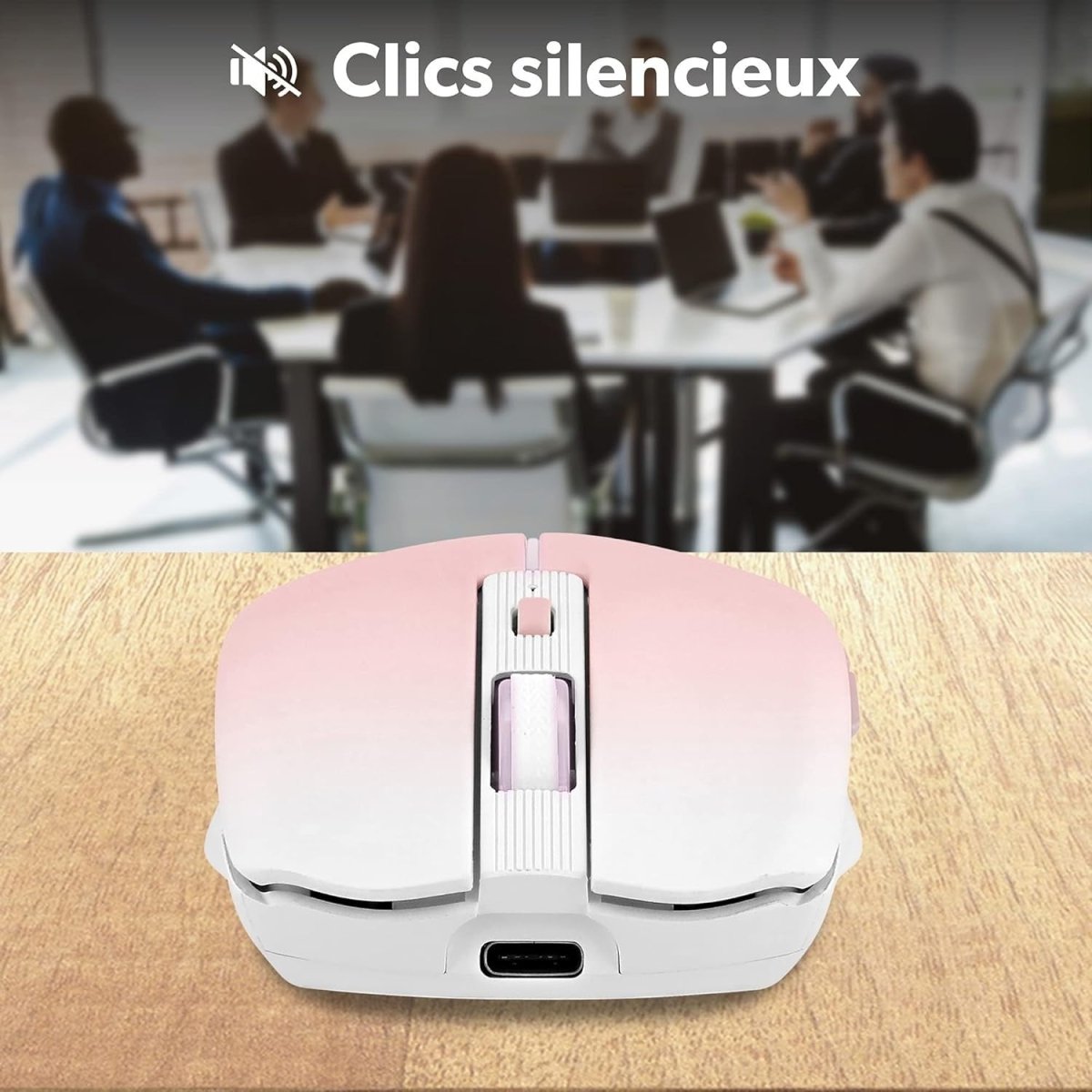 Rechargeable Wireless Mouse Bluetooth 1600 DPI 6 Buttons - Kwikley