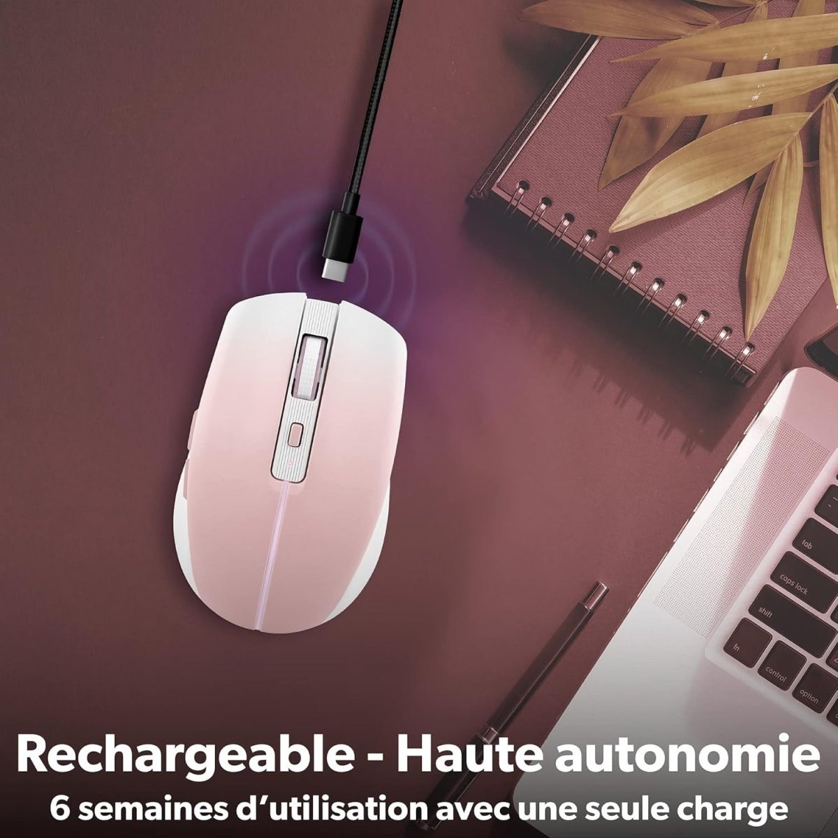 Rechargeable Wireless Mouse Bluetooth 1600 DPI 6 Buttons - Kwikley