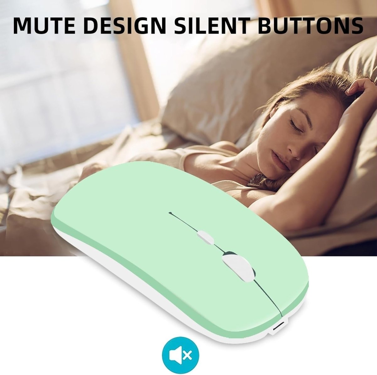 Rechargeable Wireless Mouse Bluetooth 2.4G Silent 1600 DPI - Kwikley