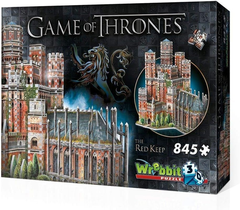Red Keep 3D Puzzle Fantasy Castle Model 845 Piece Collectors Build Kit - Kwikley