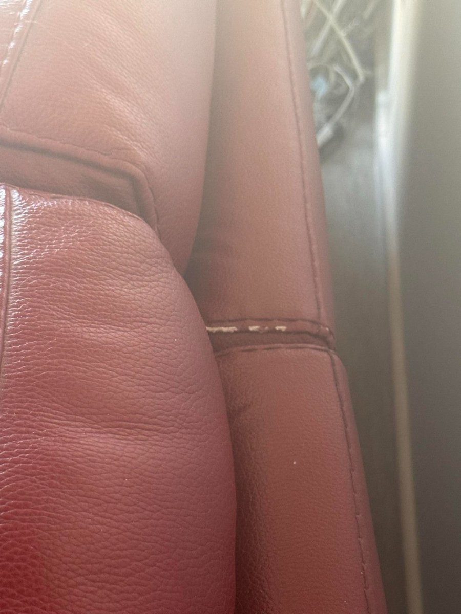 Red Leather Large Corner Sofa + Footstool (PTP) - Kwikley