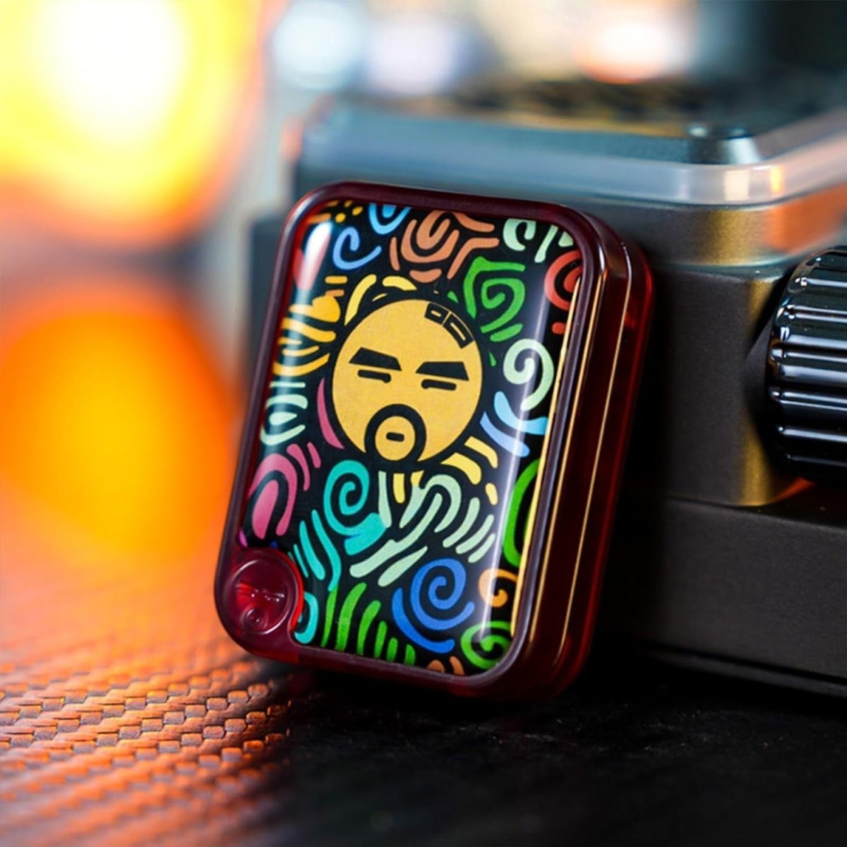 Red Mechanical Fidget Slider Interchangeable Panels Clicky EDC - Kwikley