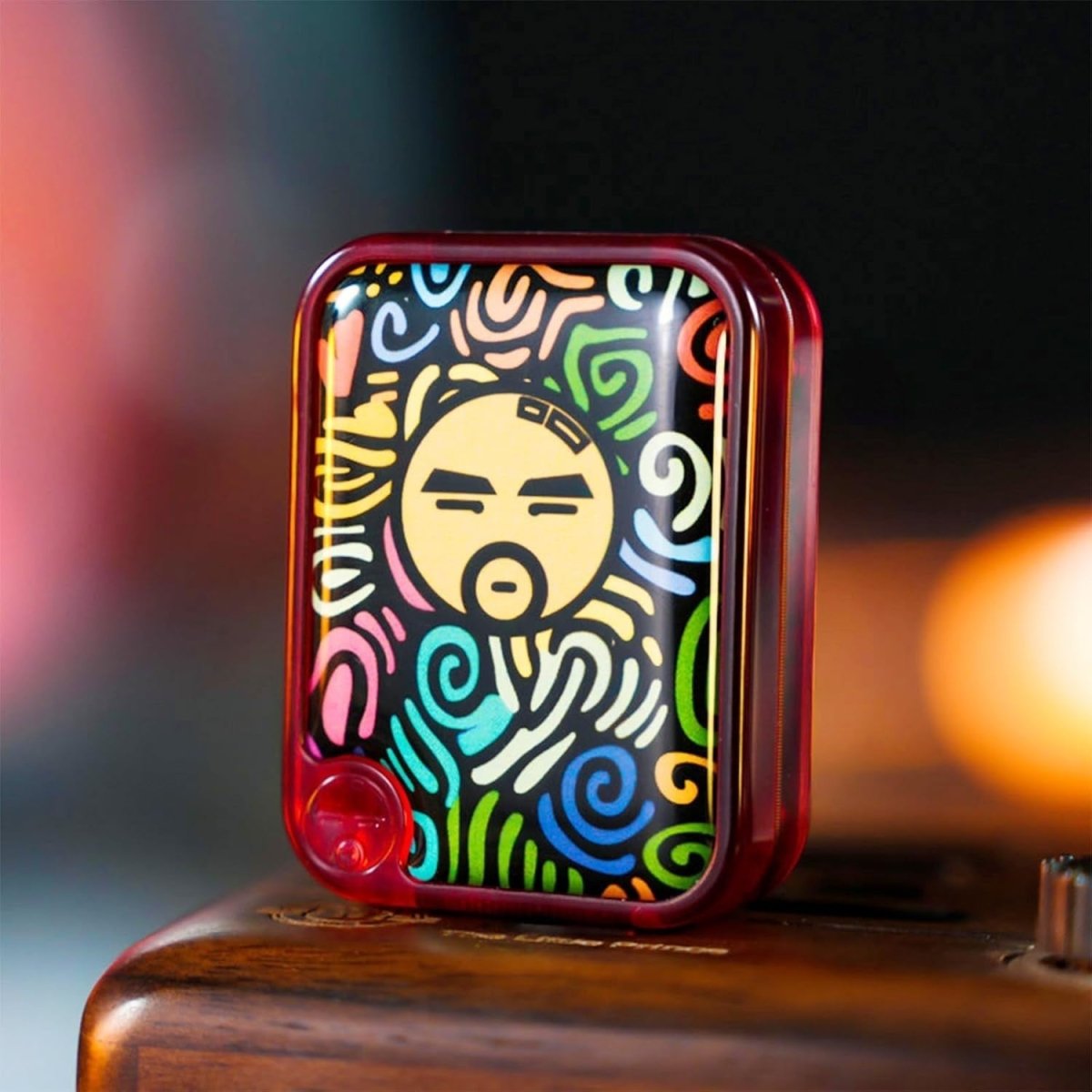 Red Mechanical Fidget Slider Interchangeable Panels Clicky EDC - Kwikley