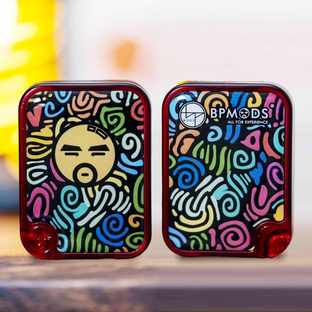 Red Mechanical Fidget Slider Interchangeable Panels Clicky EDC - Kwikley