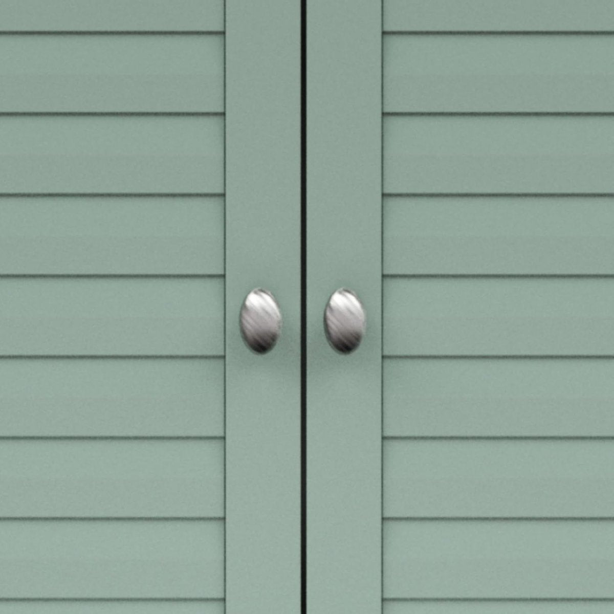 Removable Two - Door Wall Cabinet with Adjustable Shelf, Sage Green - Kwikley