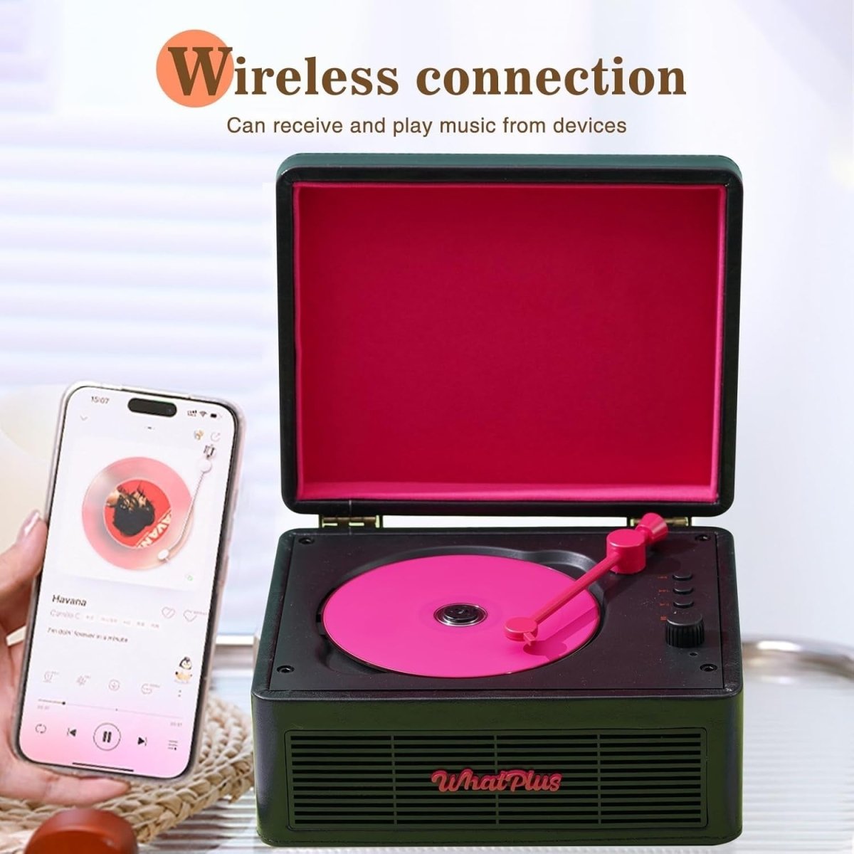 Retro Bluetooth CD Player Suitcase Rechargeable HiFi Speakers AUX TF - Kwikley