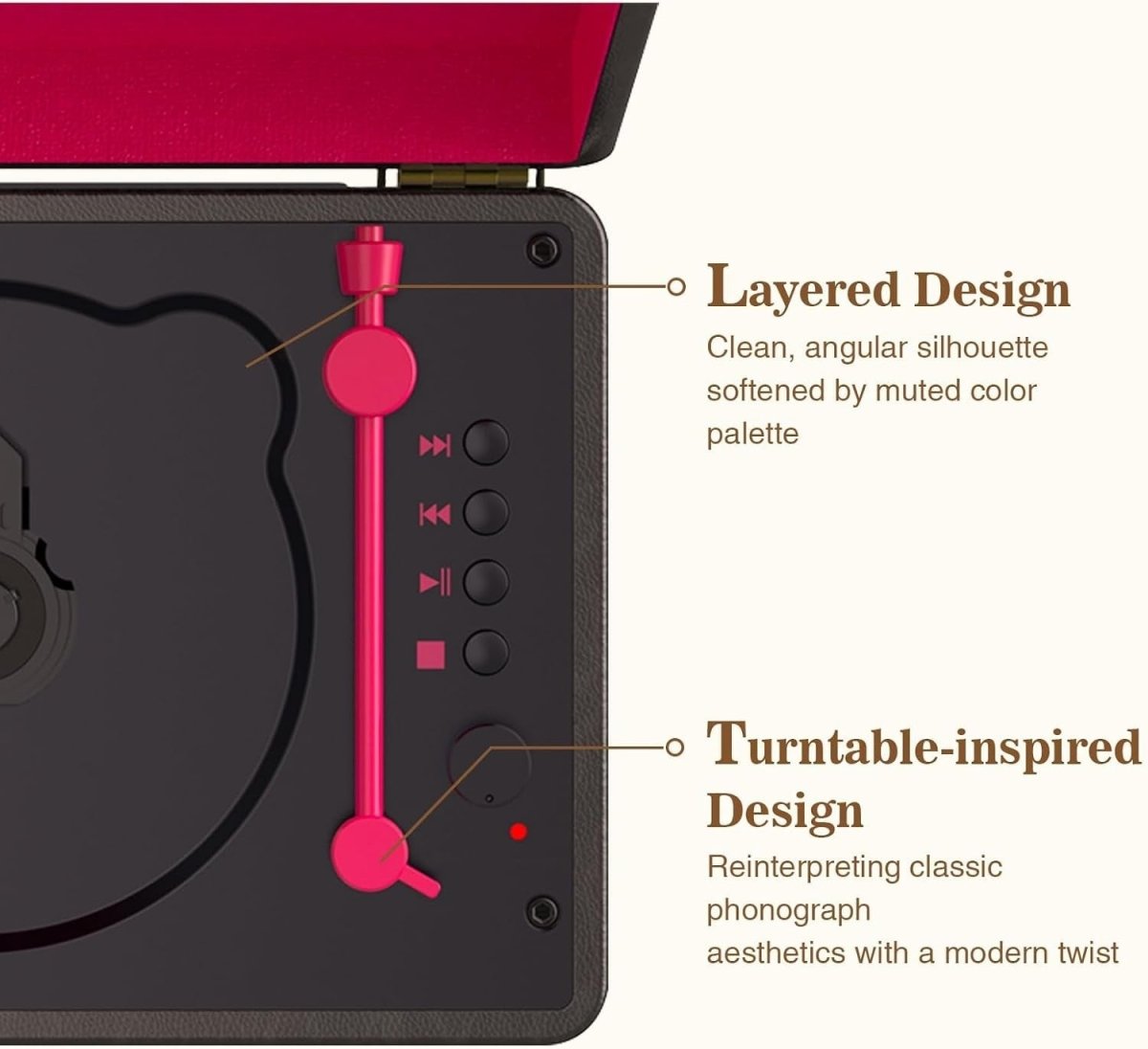 Retro Bluetooth CD Player Suitcase Rechargeable HiFi Speakers AUX TF - Kwikley