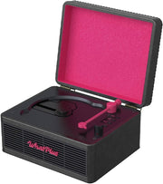 Retro Bluetooth CD Player Suitcase Rechargeable HiFi Speakers AUX TF - Kwikley