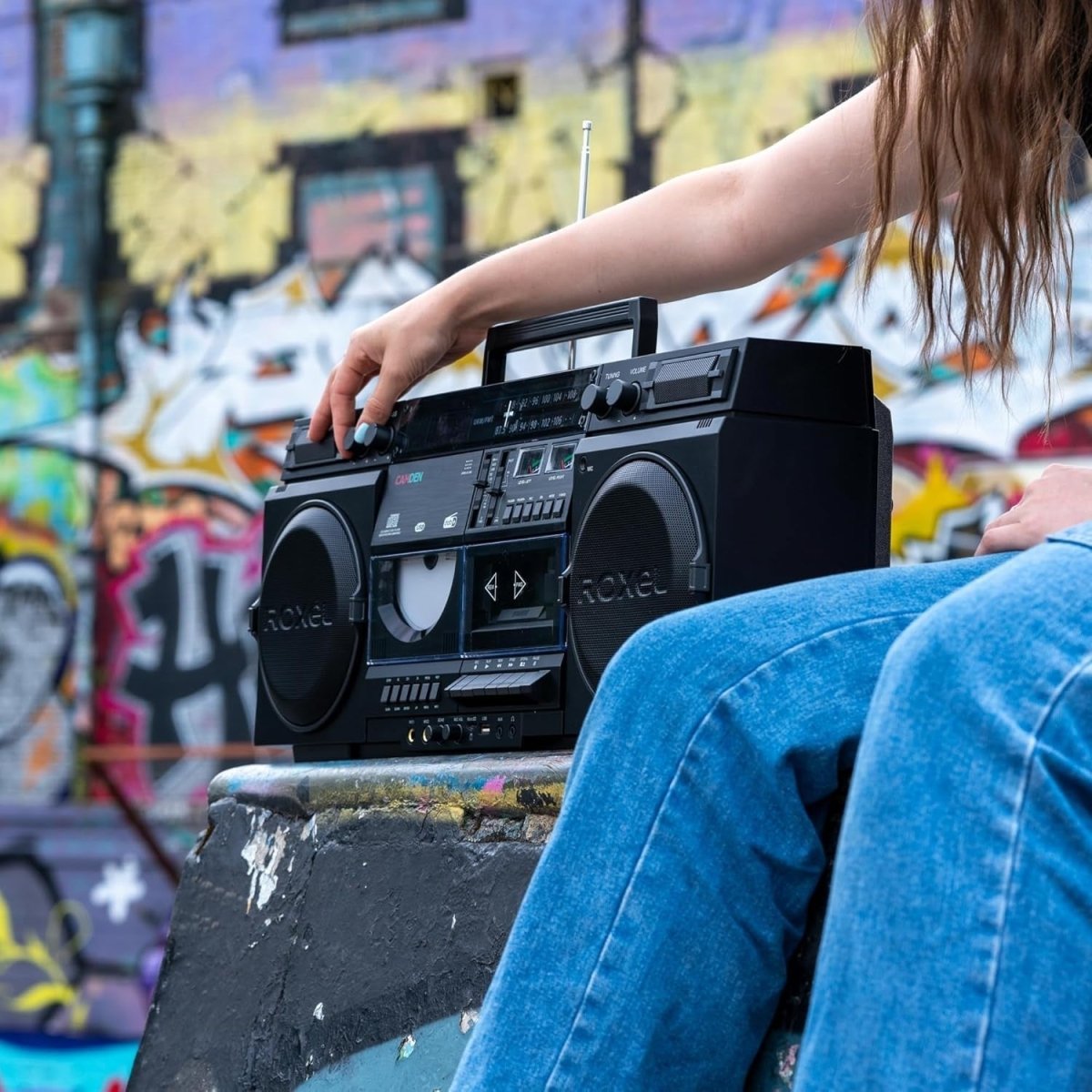 Retro Boombox CD Cassette Player DAB FM Bluetooth USB SD Portable - Kwikley