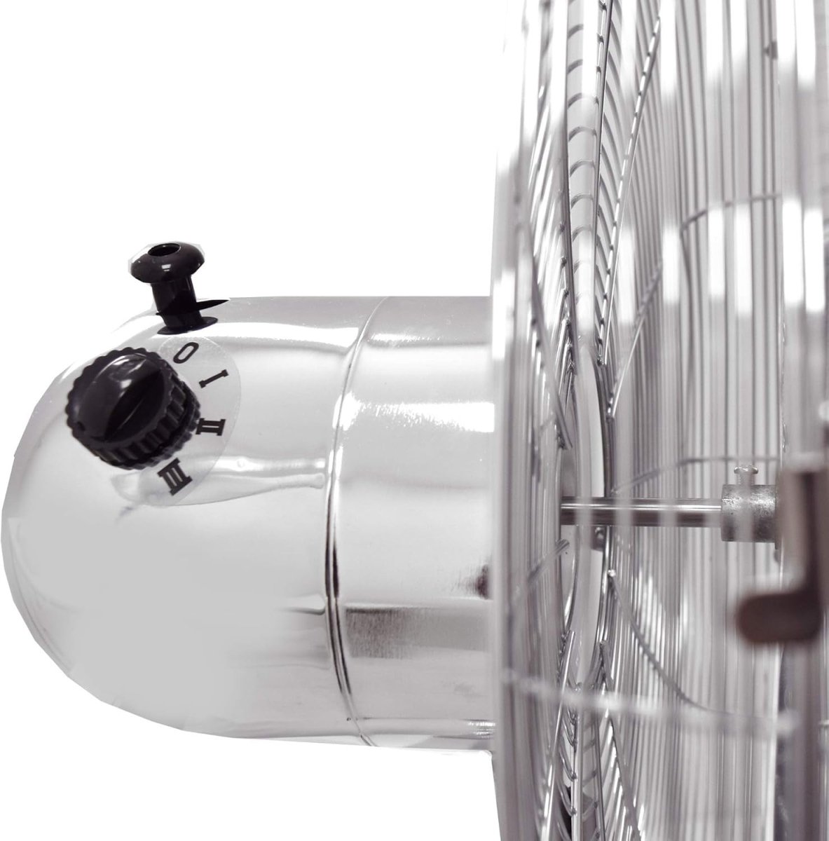 Retro Chrome Pedestal Fan 50W – 3 Speed Adjustable Cooling Floor Air Circulator - Kwikley