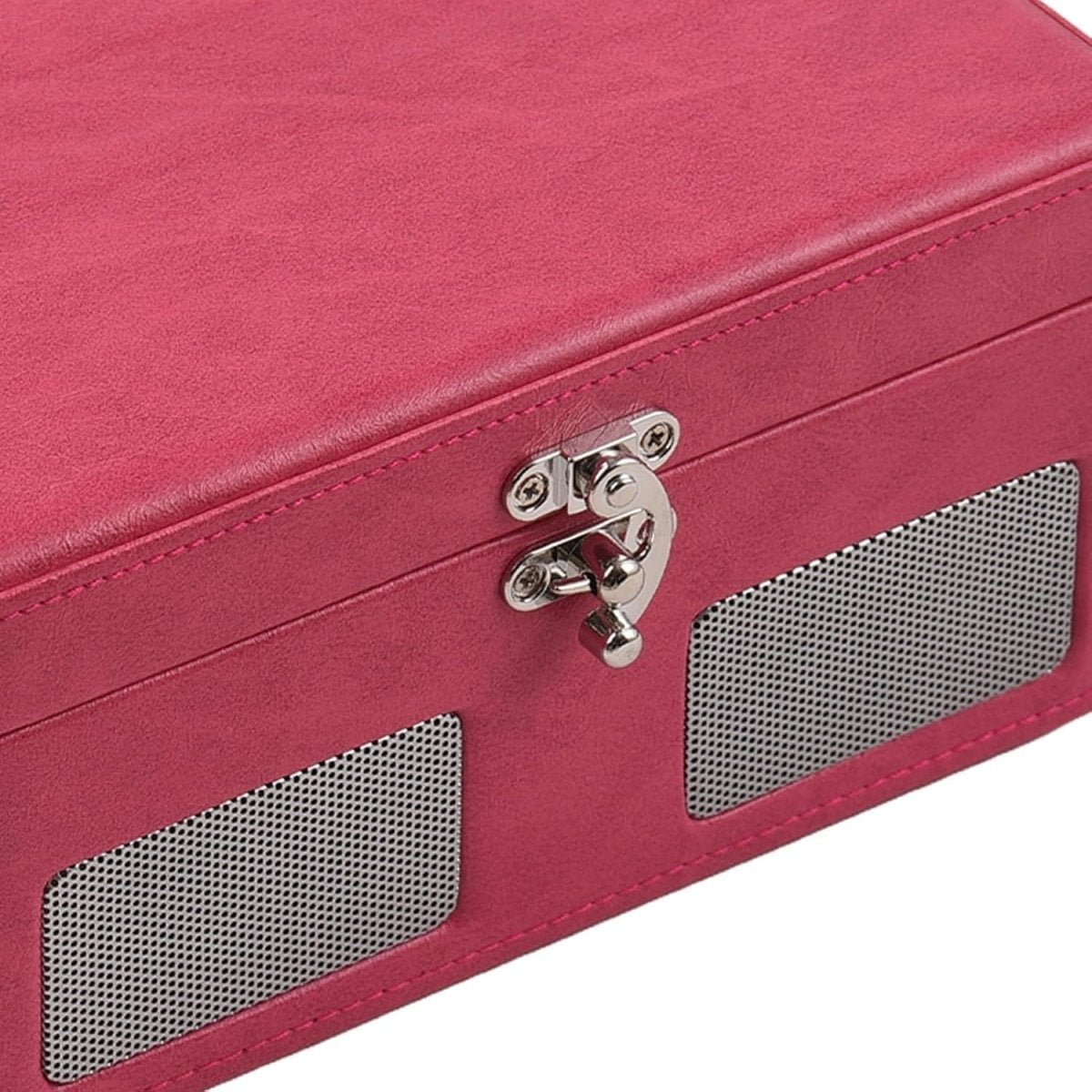Retro Portable CD Player Bluetooth Dual Speakers Rechargeable Pink - Kwikley