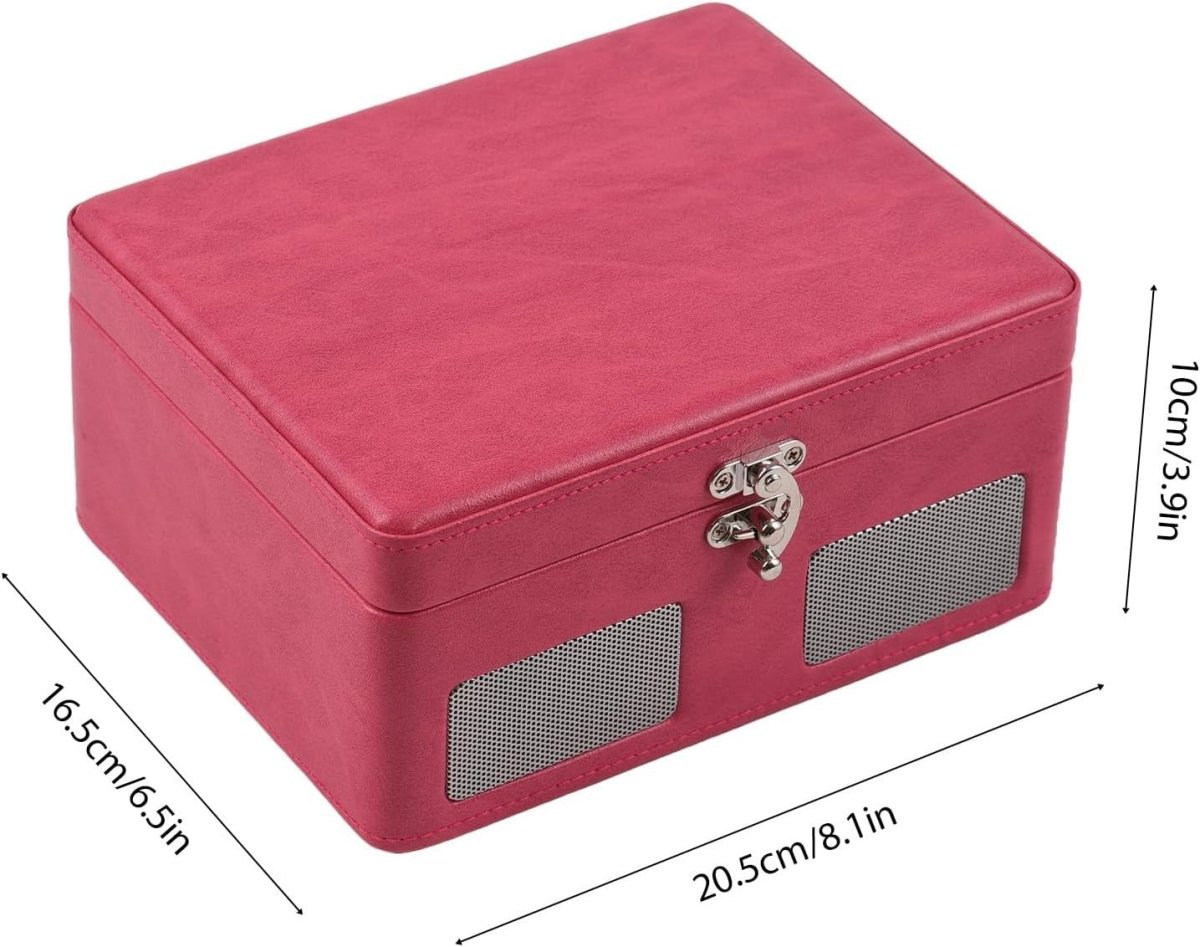 Retro Portable CD Player Bluetooth Dual Speakers Rechargeable Pink - Kwikley