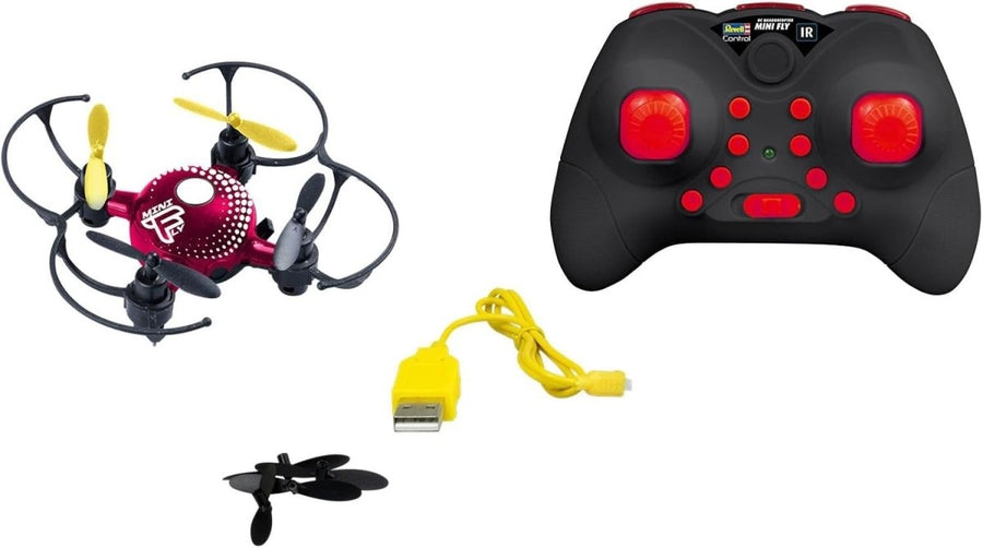Revell Mini Fly RC Drone 4 - Channel Infrared 6 - Axis LED 8cm Quadcopter - Kwikley