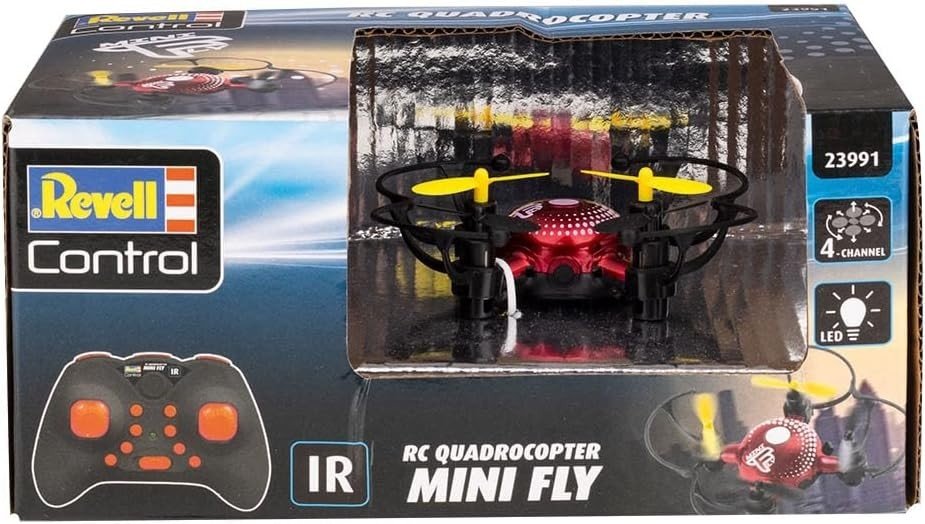 Revell Mini Fly RC Drone 4 - Channel Infrared 6 - Axis LED 8cm Quadcopter - Kwikley
