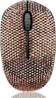 Rhinestone Wireless Mouse 2.4G Crystal Diamond Rose Gold - Kwikley