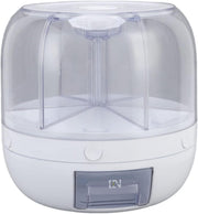 Rotating Grain Storage Container 6 Grid Rice Dispenser 5KG PP Bin - Kwikley
