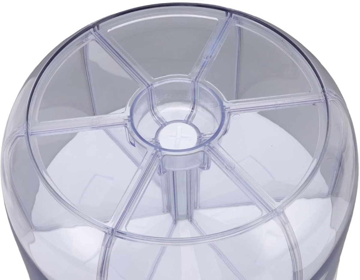Rotating Grain Storage Container 6 Grid Rice Dispenser 5KG PP Bin - Kwikley