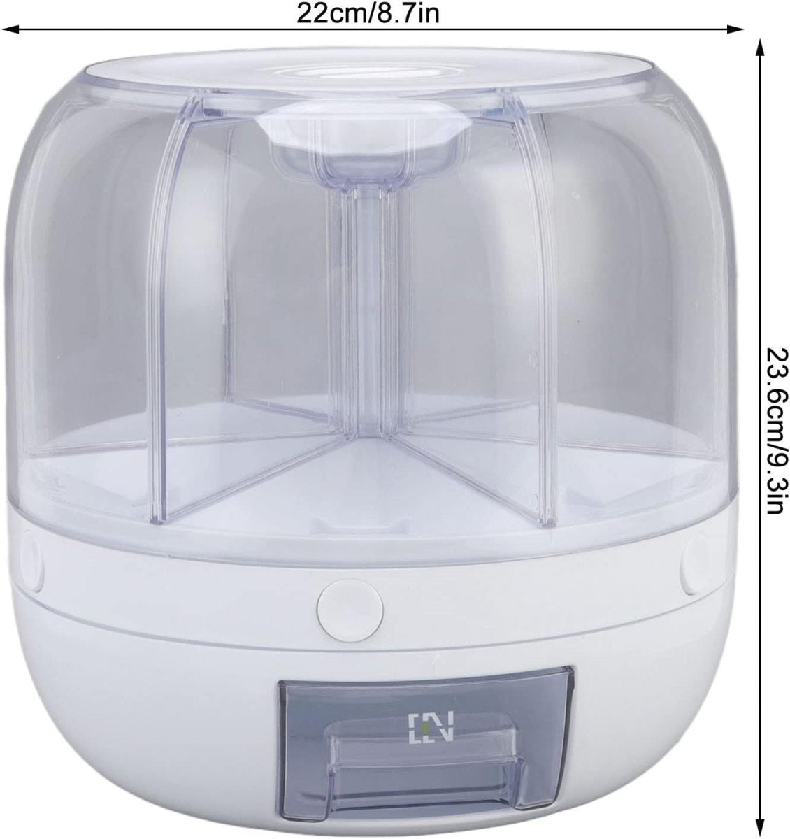 Rotating Grain Storage Dispenser PP Rice Container Anti Moisture Bin - Kwikley