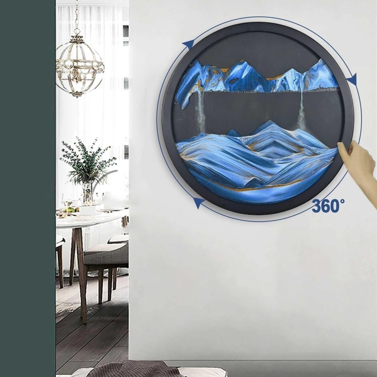 Rotating Sand Art Wall Decor 360° Liquid Motion Frame - Kwikley