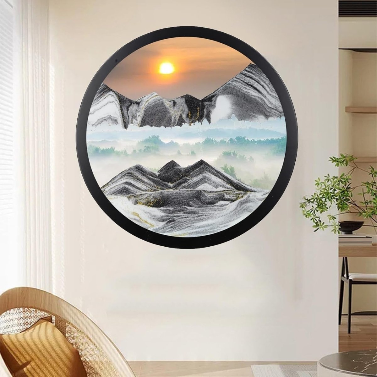 Rotating Sand Art Wall Decor 360° Liquid Motion Frame - Kwikley