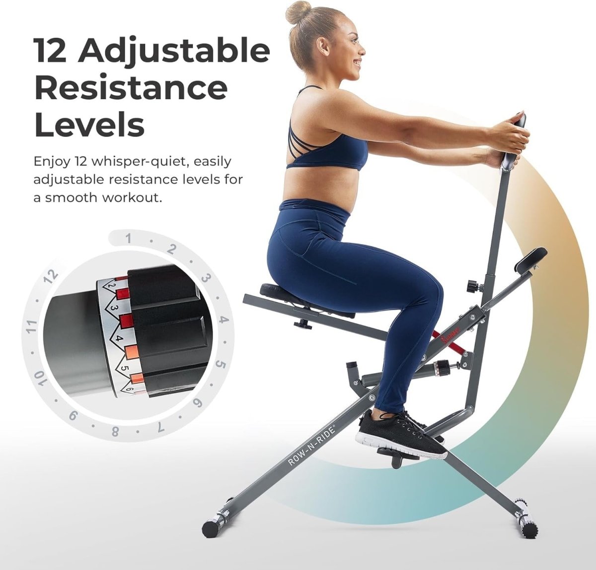Row N Ride PRO Squat Machine Full Body Workout Cardio Home Trainer - Kwikley