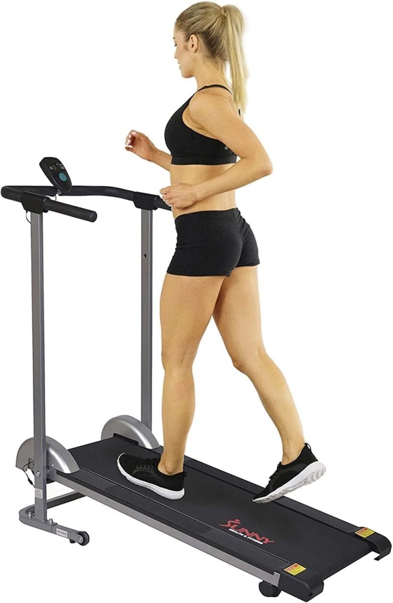 Row-N-Ride Squat Trainer + Foldable Manual Treadmill Bundle LCD - Kwikley