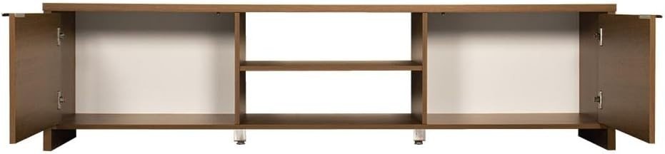 Rustic Large TV Stand for 65" TVs with Cable Management & Storage Cabinet - Kwikley